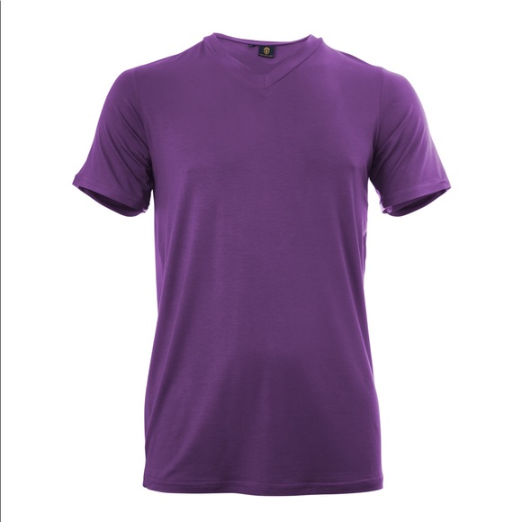 KING NEW YORK, V-NECK T-SHIRT , DARK PURPLE. - Picture 9 of 13